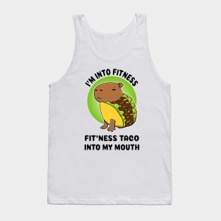 I'm into fitness Fit'ness taco into my mouth Capybara Taco Tank Top